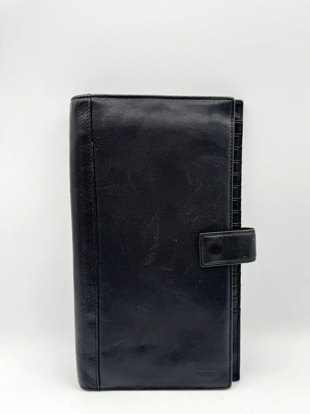 Tumi Delta SLG Ultimate Travel Organizer Wallet Black Napa Leather Card Holder